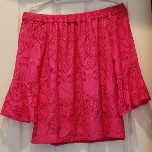 Off the shoulder pink New York and Company top